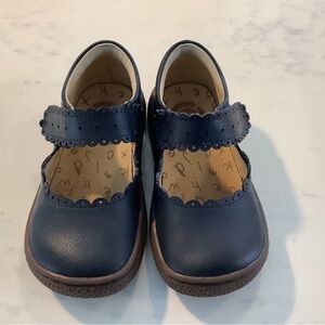 Livie & Luca Navy Scalloped Mary Janes